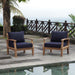 Marina 2 Piece Outdoor Patio Teak Set - view 5