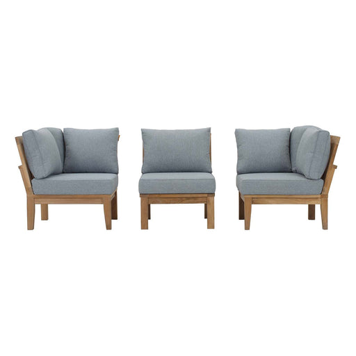 Marina 3 Piece Outdoor Patio Teak Set by Modway - angle view