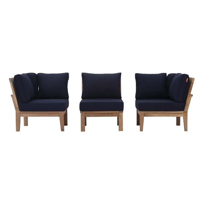 Marina 3 Piece Outdoor Patio Teak Set by Modway - alternate view