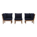 Marina 3 Piece Outdoor Patio Teak Set by Modway - alternate view