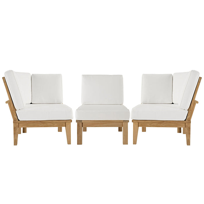 Marina 3 Piece Outdoor Patio Teak Set by Modway - installation view