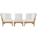 Marina 3 Piece Outdoor Patio Teak Set by Modway - installation view