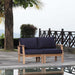 Marina 2 Piece Outdoor Patio Teak Set Natural Navy
