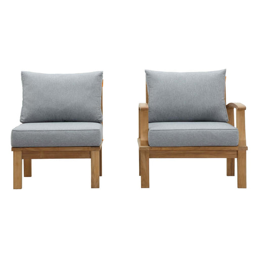 Marina 2 Piece Outdoor Patio Teak Set - alternate angle view