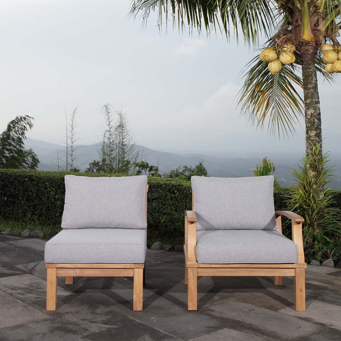 Marina 2 Piece Outdoor Patio Teak Set - Modway \outdoor\lounge chairs