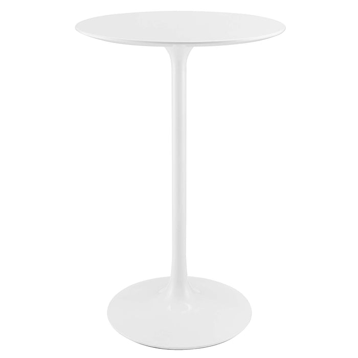 Modway Lippa Round Wood Bar Table Living Room Furniture in Brown