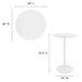 Modway Lippa Round Wood Bar Table Living Room Furniture in Brown - Detail View