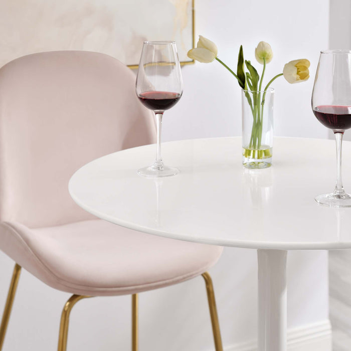 Modway Lippa Round Wood Bar Table Living Room Furniture - Close-Up