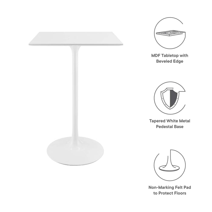 Lippa Square Wood Bar Table