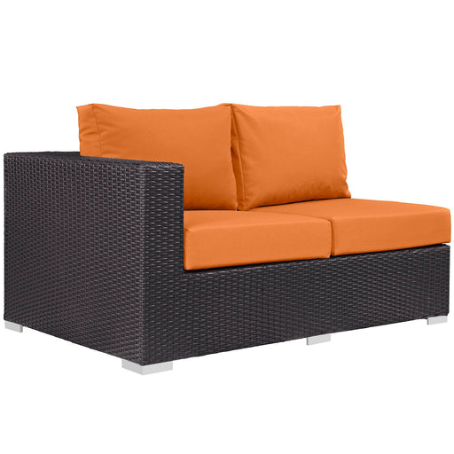Convene Outdoor Patio Left Arm Loveseat - alternate angle view