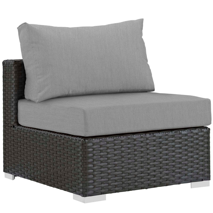 Sojourn Outdoor Patio Fabric Sunbrella® Armless - alternate angle view