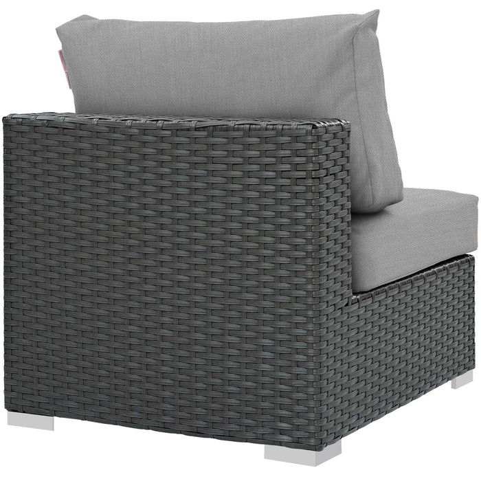 Sojourn Outdoor Patio Fabric Sunbrella® Armless - in lifestyle setting
