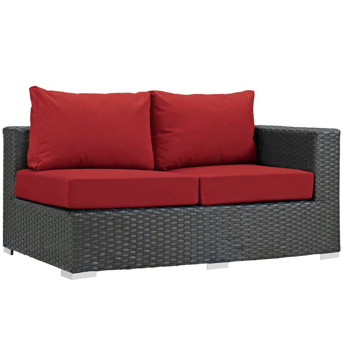 Sojourn Outdoor Patio Sunbrella® Right Arm Loveseat - Modway \outdoor\sofas & sectionals