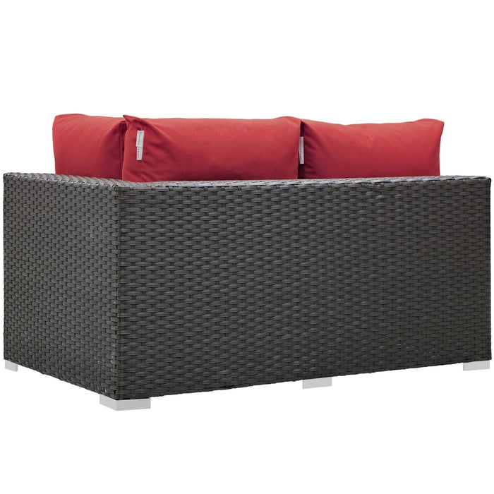 Sojourn Outdoor Patio Sunbrella® Right Arm Loveseat - alternate angle view
