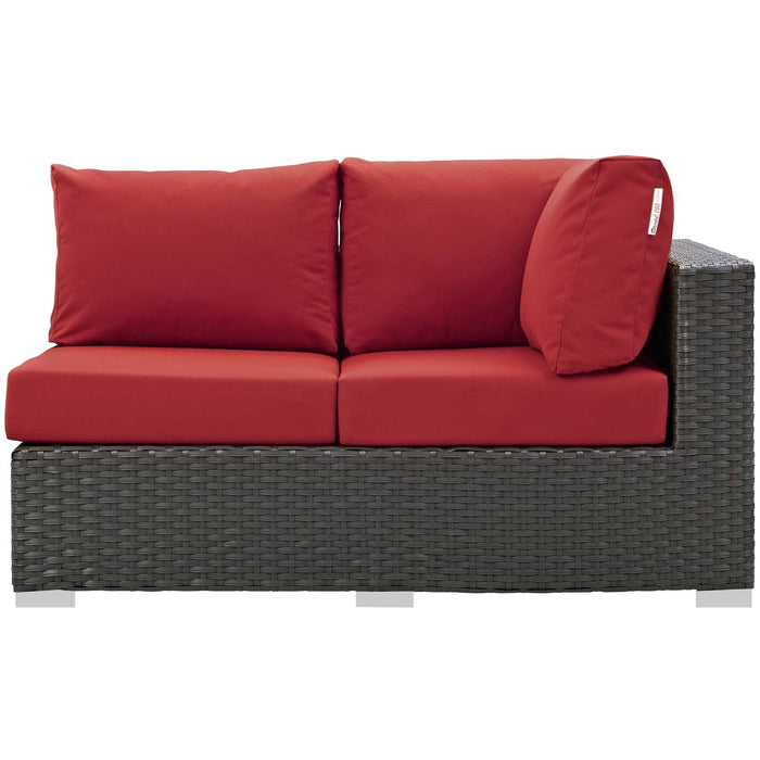 Sojourn Outdoor Patio Sunbrella® Right Arm Loveseat - detail close-up