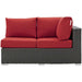 Sojourn Outdoor Patio Sunbrella® Right Arm Loveseat - detail close-up