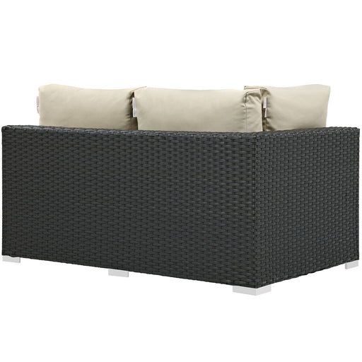 Sojourn Outdoor Patio Sunbrella® Left Arm Loveseat - alternate angle view