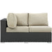 Sojourn Outdoor Patio Sunbrella® Left Arm Loveseat - detail close-up