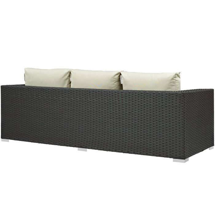 Sojourn Outdoor Patio Sunbrella® Sofa - in lifestyle setting