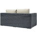 Summon Outdoor Patio Sunbrella® Loveseat - in lifestyle setting