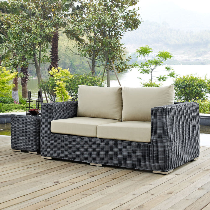 Summon Outdoor Patio Sunbrella® Loveseat - Modway \outdoor\sofas & sectionals
