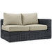 Summon Outdoor Patio Sunbrella® Right Arm Loveseat - Modway \outdoor\sofas & sectionals