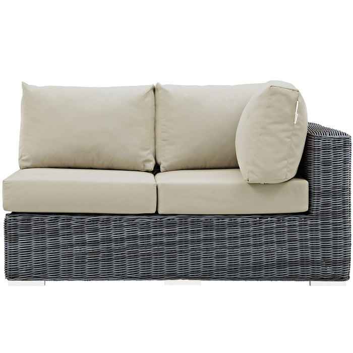 Summon Outdoor Patio Sunbrella® Right Arm Loveseat - detail close-up