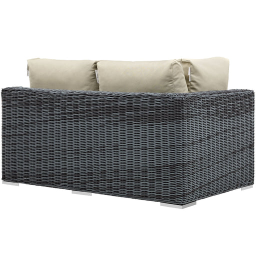 Summon Outdoor Patio Sunbrella® Left Arm Loveseat - alternate angle view