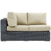 Summon Outdoor Patio Sunbrella® Left Arm Loveseat - detail close-up