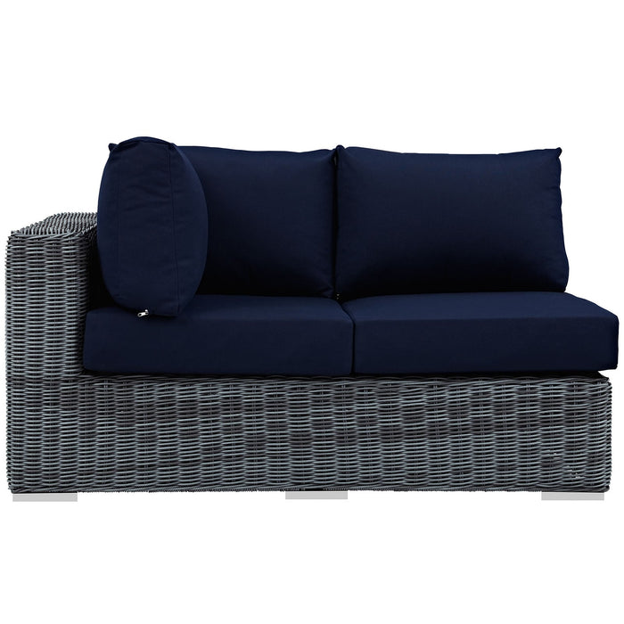 Summon Outdoor Patio Sunbrella® Left Arm Loveseat - view 9