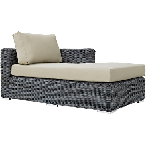 Summon Outdoor Patio Sunbrella® Right Arm Chaise - Modway \outdoor\chaise lounges