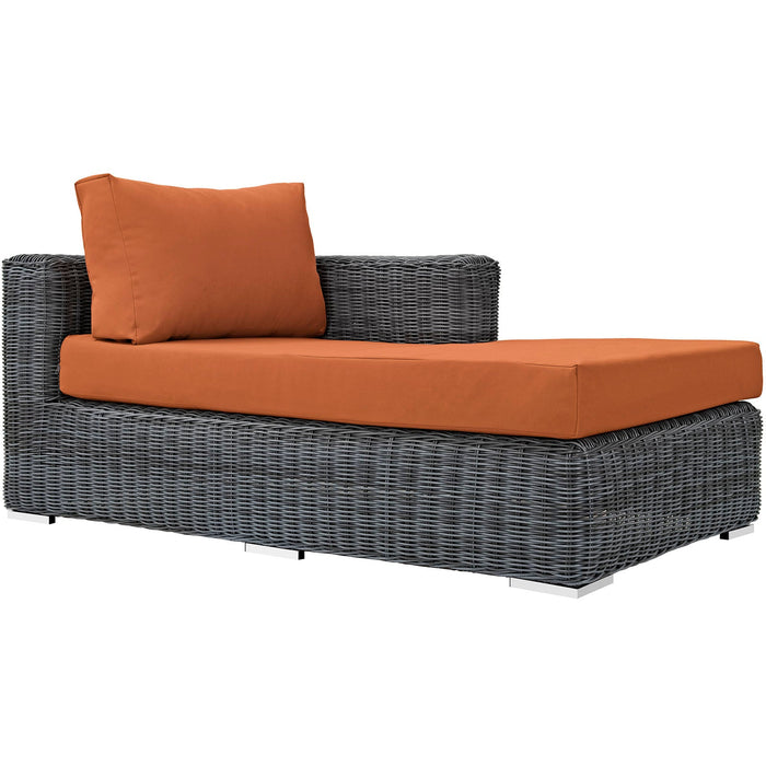 Summon Outdoor Patio Sunbrella® Right Arm Chaise - detail close-up