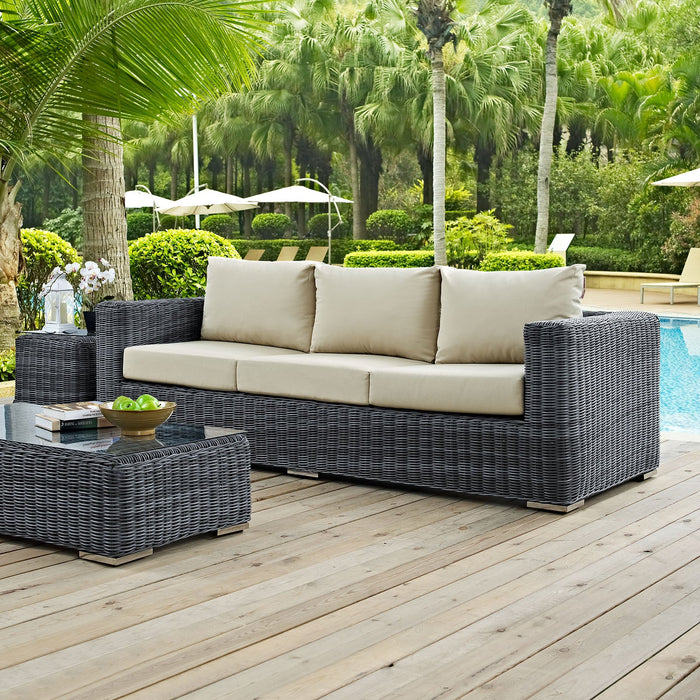 Summon Outdoor Patio Sunbrella® Sofa - Modway \outdoor\sofas & sectionals