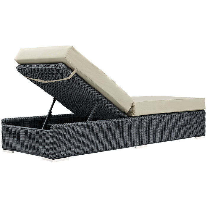 Summon Outdoor Patio Sunbrella® Chaise Lounge - in lifestyle setting