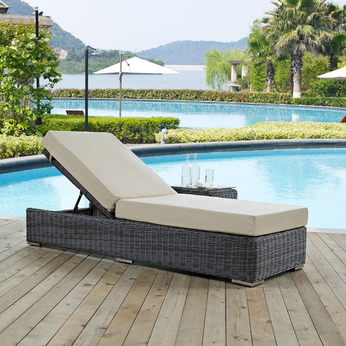 Summon Outdoor Patio Sunbrella® Chaise Lounge - Modway \outdoor\chaise lounges