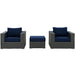 Modway Sojourn 3 Piece Outdoor Patio Sunbrella® Sectional Set - View 12