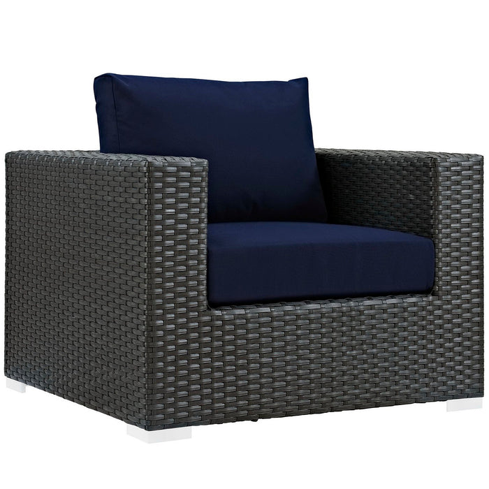 Modway Sojourn 3 Piece Outdoor Patio Sunbrella® Sectional Set - View 9