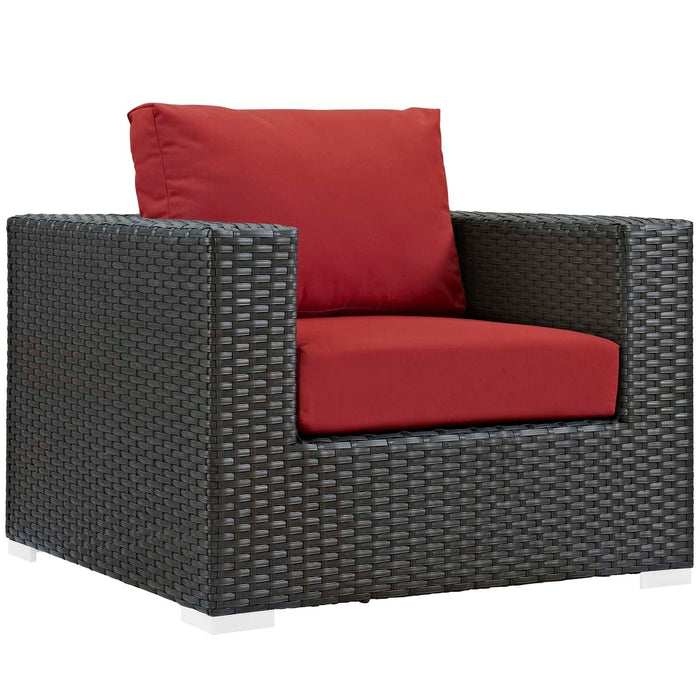 Modway Sojourn 3 Piece Outdoor Patio Sunbrella® Sectional Set - View 15