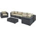 Modway Summon 7 Piece Outdoor Patio Sunbrella® Sectional Set - View 13