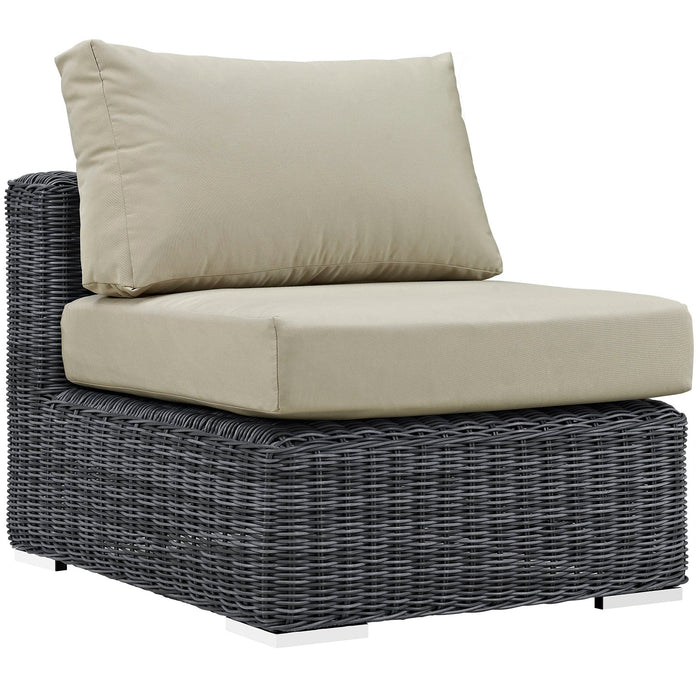 Modway Summon 7 Piece Outdoor Patio Sunbrella® Sectional Set - View 15