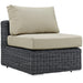 Modway Summon 7 Piece Outdoor Patio Sunbrella® Sectional Set - View 15