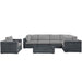Modway Summon 7 Piece Outdoor Patio Sunbrella® Sectional Set - View 9