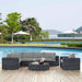 Modway Summon 7 Piece Outdoor Patio Sunbrella® Sectional Set - Close-Up