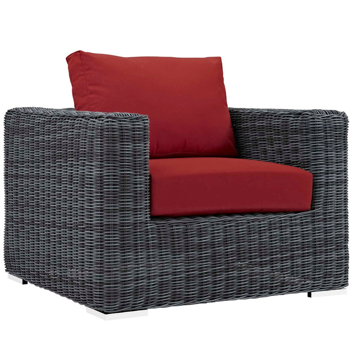 Modway Summon 7 Piece Outdoor Patio Sunbrella® Sectional Set - View 32