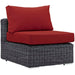 Modway Summon 7 Piece Outdoor Patio Sunbrella® Sectional Set - View 33
