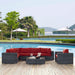 Modway Summon 7 Piece Outdoor Patio Sunbrella® Sectional Set - View 27