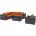 Modway Summon 7 Piece Outdoor Patio Sunbrella® Sectional Set - View 38