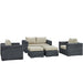 Summon 5 Piece Outdoor Patio Sunbrella® Sectional Set by Modway - detail close-up
