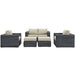 Summon 5 Piece Outdoor Patio Sunbrella® Sectional Set by Modway - alternate view