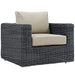 Summon 5 Piece Outdoor Patio Sunbrella® Sectional Set by Modway - specifications diagram